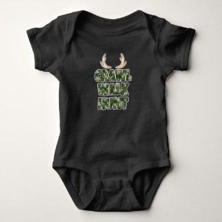 Body Crawl Walk Hunt drôle baby-shirt avec bois
