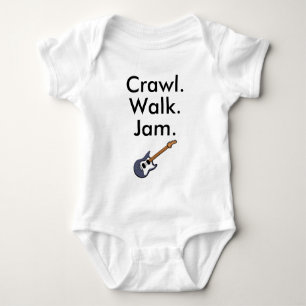 Body Crawl Walk Jam Guitare Baby Bodysuit