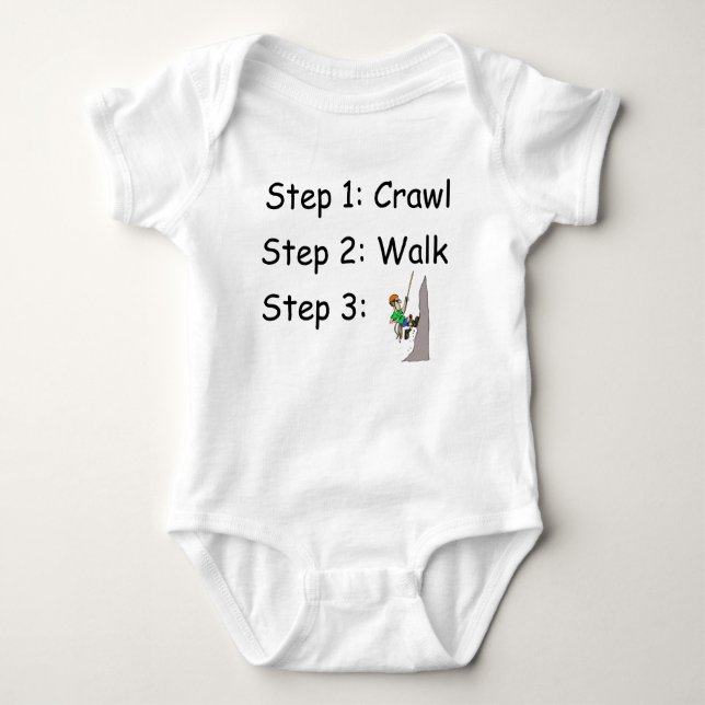 Body Crawl Walk Rock Escalade Bodysuit bébé (Devant)