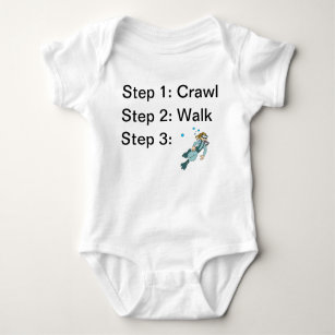 Body Crawl Walk Scuba Diver Bodysuit pour bébé