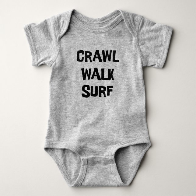 Body Crawl Walk Surf Funny Surfer Surfing Baby (Devant)