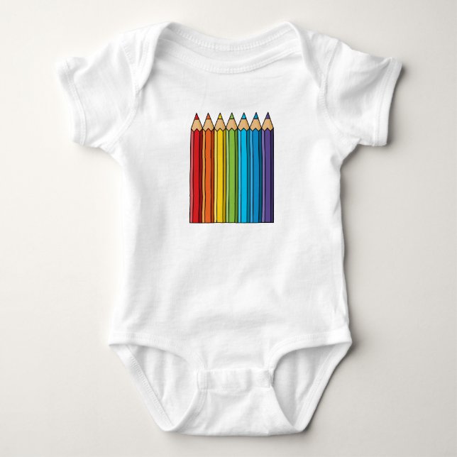 Body Crayons de couleur arc-en-ciel (Devant)