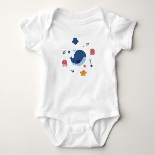 Body Créatures Marines Bébés Mignonnes Baleine Méduse