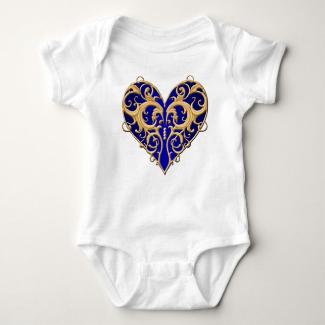 Body Creeper Coeur Filigree Bleu (Devant)