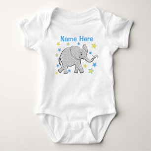 Body Creeper éléphant bébé PERSONNALISÉ pour garçons