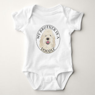 Body Crème blanche personnalisée Doodle Dog doré Doodle