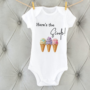 Body Crème glacée douce été ici Baby shower Scoop