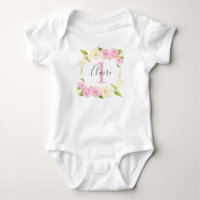 Crème rose Fille Florale 1er anniversaire