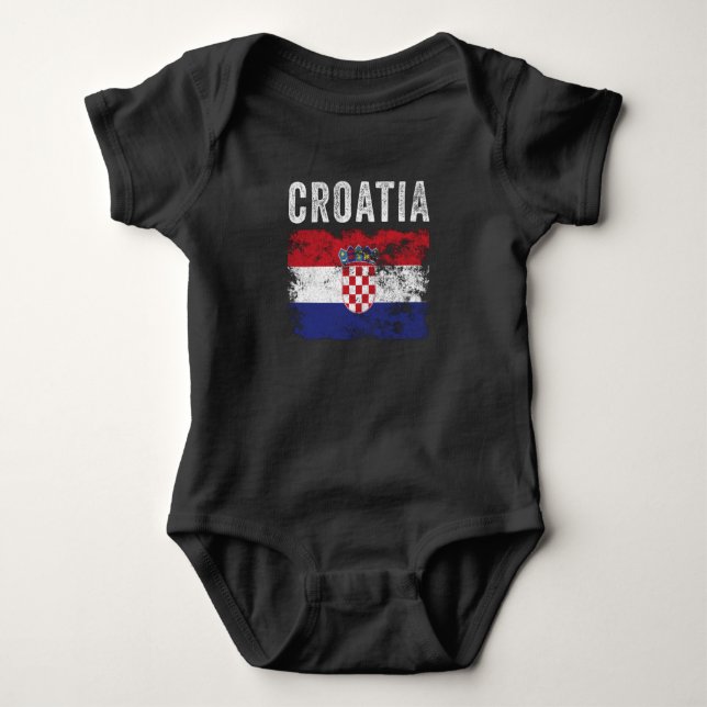 Body Croatia Flag Distressed - Croatian Flag (Devant)