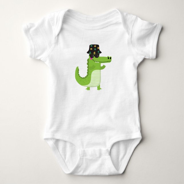 Body Crocodile Cool avec Lunettes de Soleil et Seau Feu (Devant)