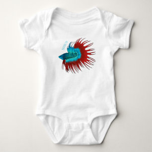 Body Crowntail betta fish dessin animé