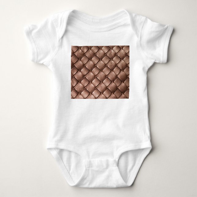 Body Cuir tissé, arrière - plan couleur bronze. (Devant)