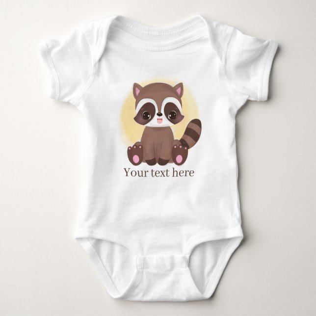 Body cuite unisex raccoon ajouter du texte (Devant)