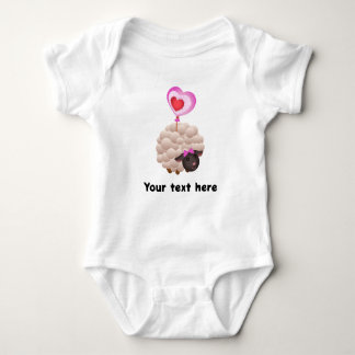 Body Custom Baby Bodysuit with Cute Sheep – Add Name