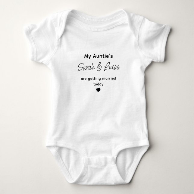 Body Custom Baby Grow for Aunt Getting Married (Devant)