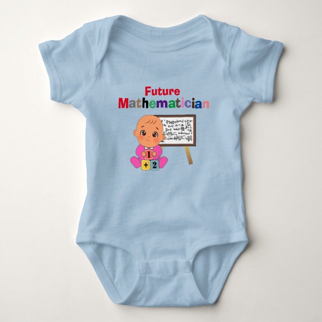Body Custom Cute Funny Bébé Futur Enseignant Math (Devant)