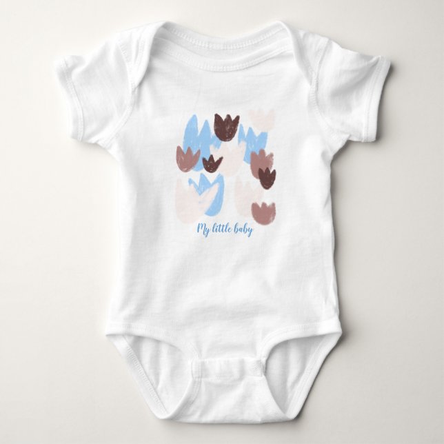 Body Custom name baby boy spring floral  (Devant)