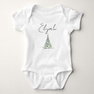 Body Custom Name Christmas Baby Romper 1st Xmas Elijah