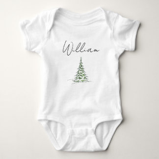 Body Custom Name Christmas Baby Romper 1st Xmas William