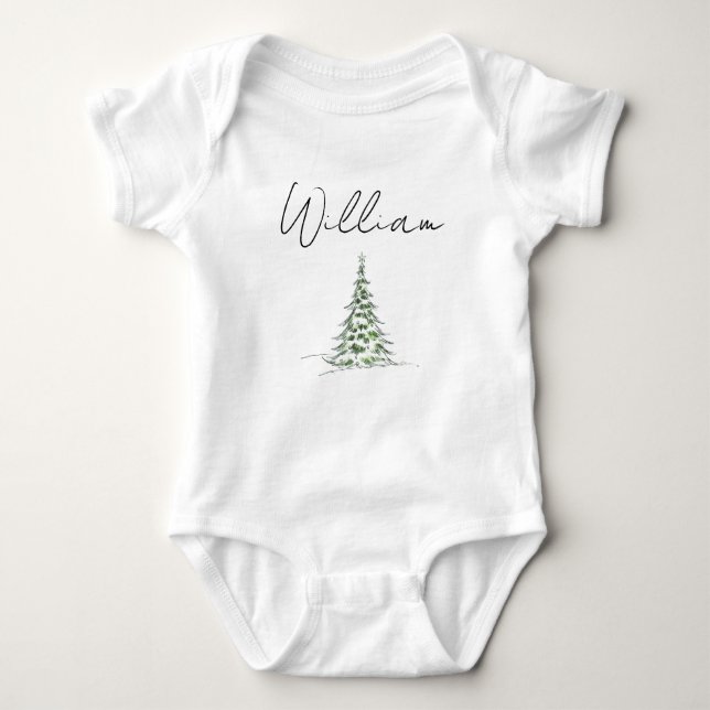 Body Custom Name Christmas Baby Romper 1st Xmas William (Devant)