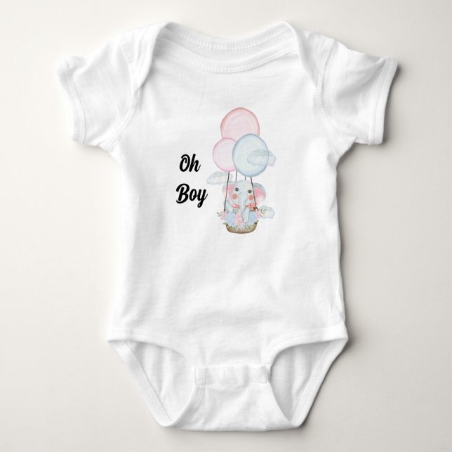 Body Custom oh Bébé oh garçon Elephant Baby Bodysuit (Devant)