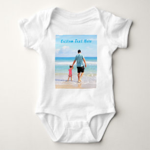 Body Custom Photo Text Baby Bodysuit Your Family Photos