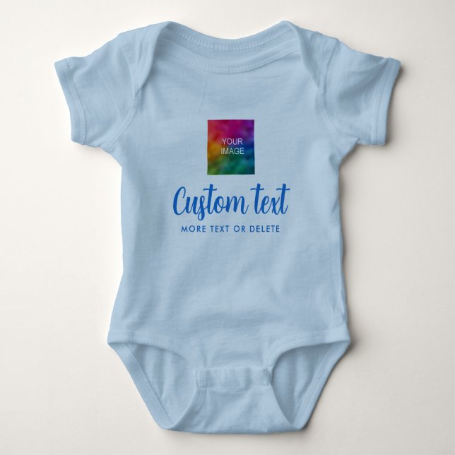 Body Custom Text Photo Unisex Jersey One-Pieces Boy (Devant)