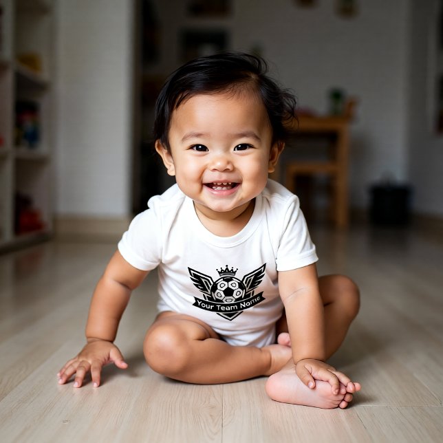 Body Customisable Winged Soccer Ball Logo Baby Team (Créateur téléchargé)