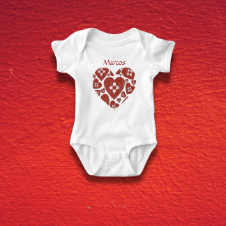 Body Customizable New Mexico Zia Heart Baby 