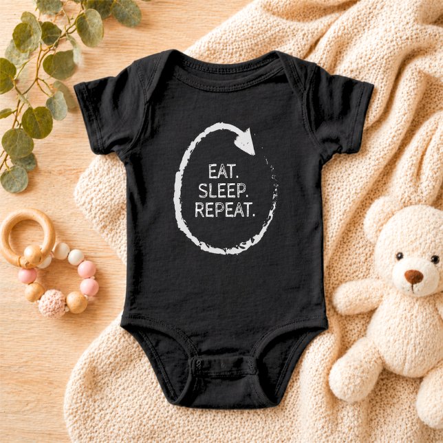 Body Customizable Phrase Eat. Sleep. Repeat. (Créateur téléchargé)