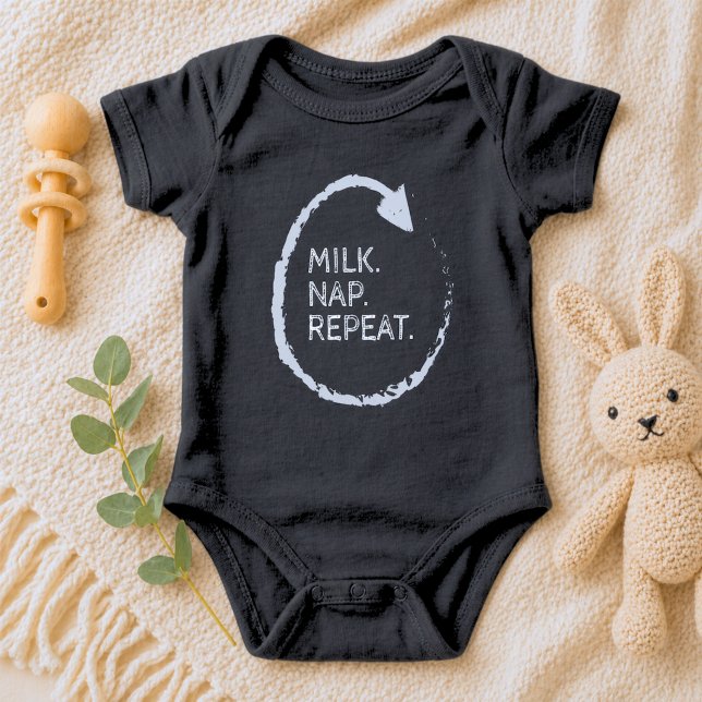 Body Customizable Phrase Milk. Nap. Repeat. (Créateur téléchargé)