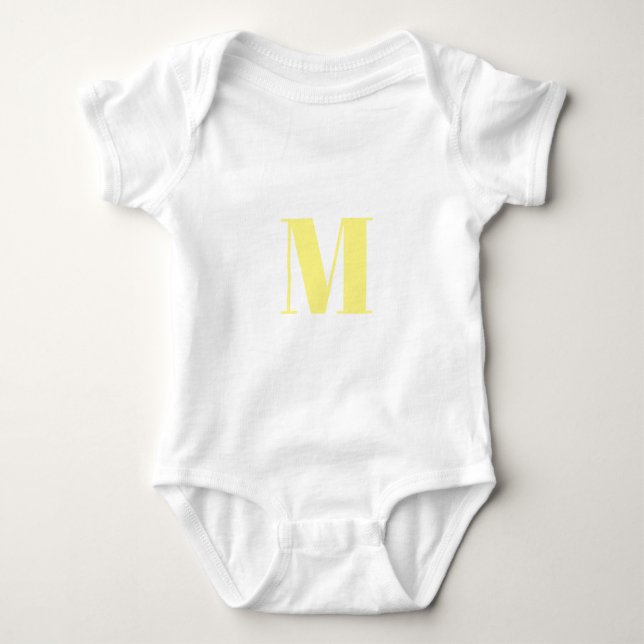 Body Customize monogram initial yellow white (Devant)