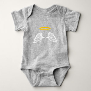 Body Cute Angel Wings and halo baby bodysuit