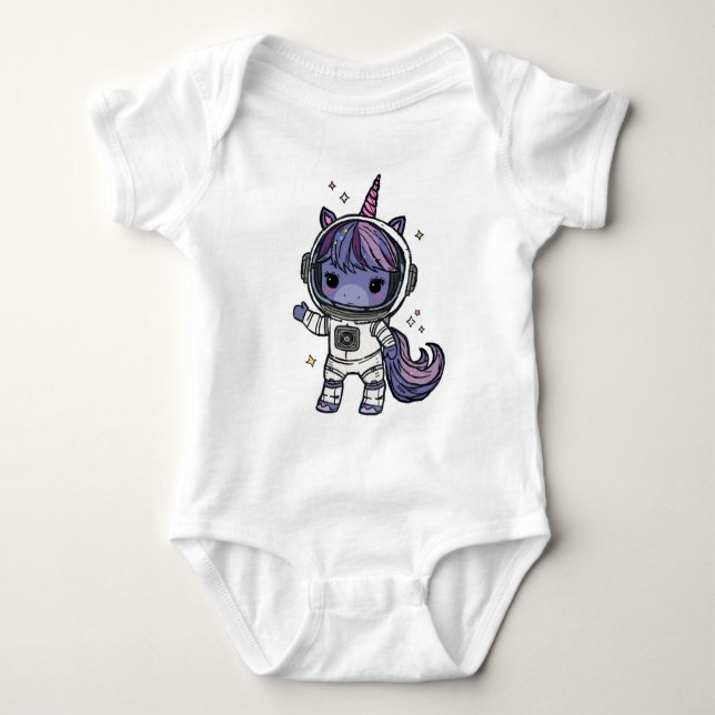 Body Cute Astro Unicorn Baby Bodysuit (Devant)