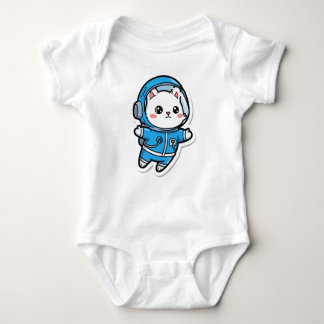 Body Cute Astronaut Cat Custom Photo Baby Bodysuit