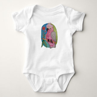 Body Cute Australian baby animal Galah on baby romper