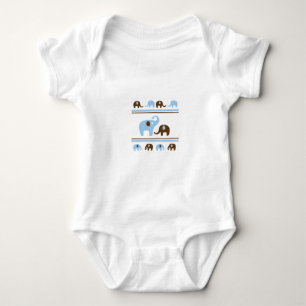 BODY CUTE BABY BLUE ELEPHANTS CARTOON BROWN ELEPHANT PA