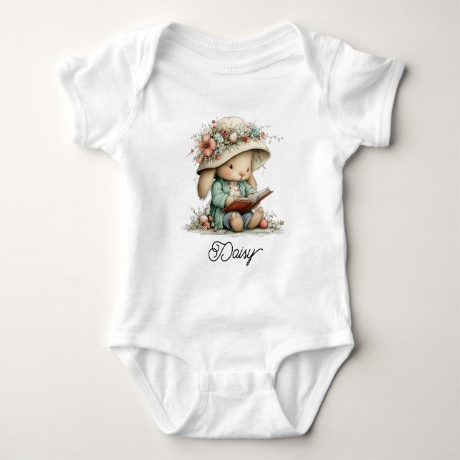 Body Cute Baby Bunny Reading Book (Devant)