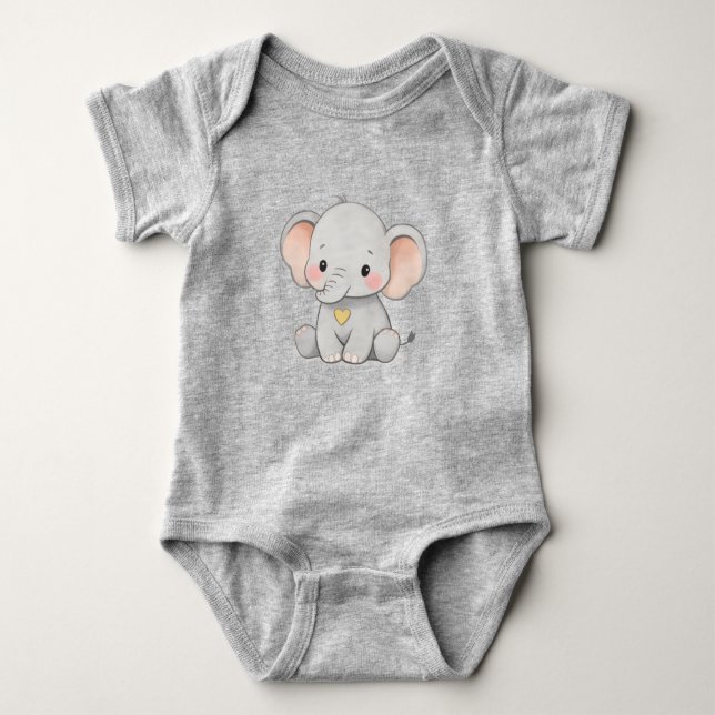 Body Cute Baby Elephant – Toddler Clothing Design (Devant)
