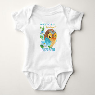 Body Cute Baby Owl Personnalisé Nommé Vêtements Bébé