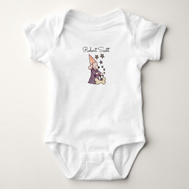 Body Cute Baby Unisex Blue Elegant Funny Dog Ajouter un (Devant)
