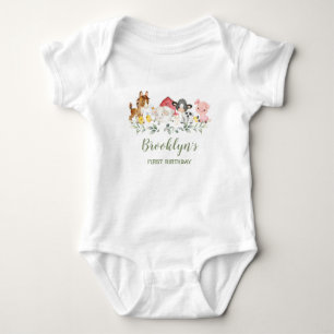 Body Cute Barnyard Farm Animaux 1er Anniversaire tenue