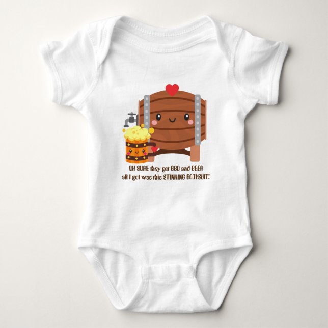 Body Cute BBQ et bières unisex bodysuit bébé (Devant)