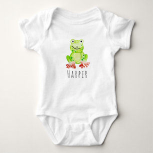 Body Cute bébé Unisex Aquarelle de la jungle Grenouille