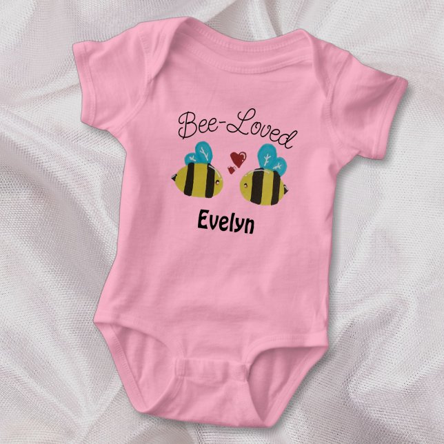 Body Cute Bee Loved Personnalisé (Makes an excellent baby shower gift!)