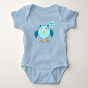 Body Cute Blue Baby Boy Owl Custom Creeper