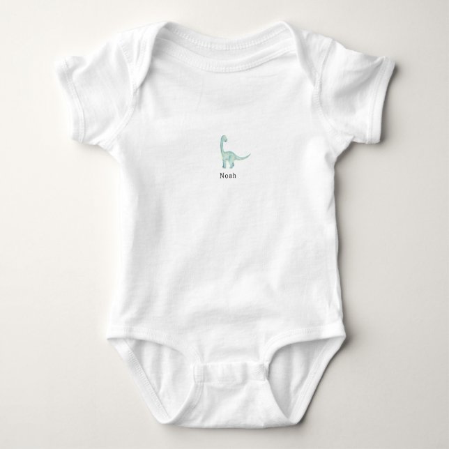 Body Cute Blue Dinosaur Mesozoic Dino Romper (Devant)