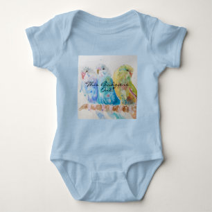 Body Cute Budgie premier anniversaire Pastel Bird Baby 