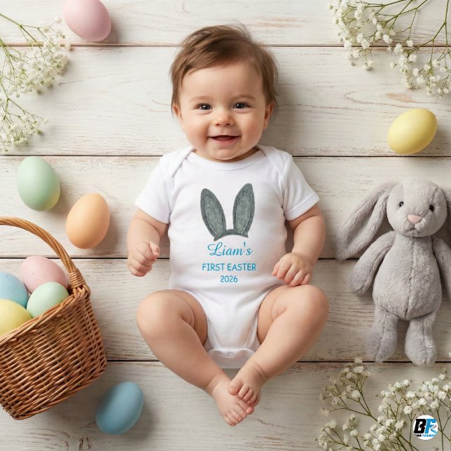 Body Cute Bunny Ears Boy First Easter 2026 Personalized (Créateur téléchargé)