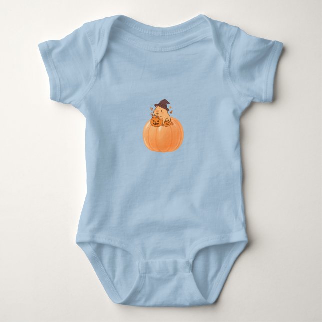 Body Cute Capybara Pumpkin Halloween T-Shirt (Devant)